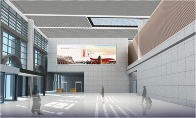 媒体位于出发值机厅及到达迎宾厅两侧墙体上，是延安南泥湾机场唯一的LED媒体，可以覆盖机场出发到达接机所有旅客